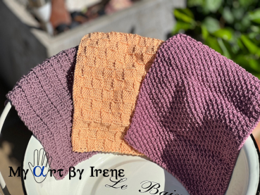 Gestrickte Spültücher "Aprico" aus Baumwolle 3er Packung