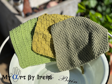 Gestrickte Spültücher "Forrest" aus Baumwolle 3er Packung