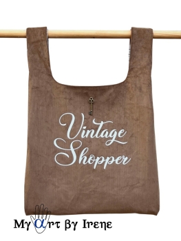 Market Bag "Vintage Look" Tasche aus Stoff zum Shoppen