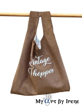 Market Bag "Vintage Look" Tasche aus Stoff zum Shoppen