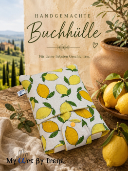 Buchhülle aus Stoff LEMON