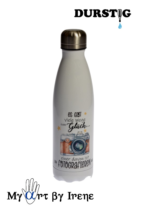 DURSTIG Thermo-Trinkflasche "Fotografieren"