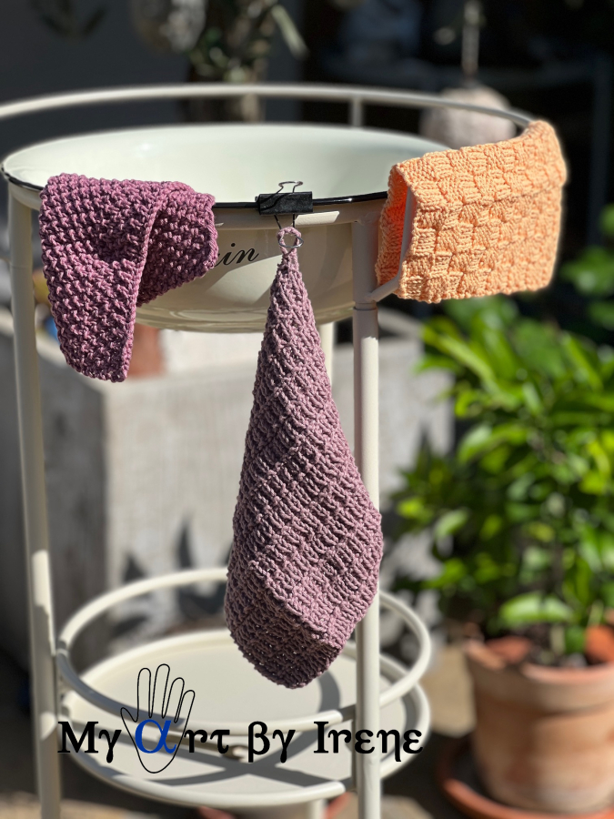 Gestrickte Spültücher "Aprico" aus Baumwolle 3er Packung