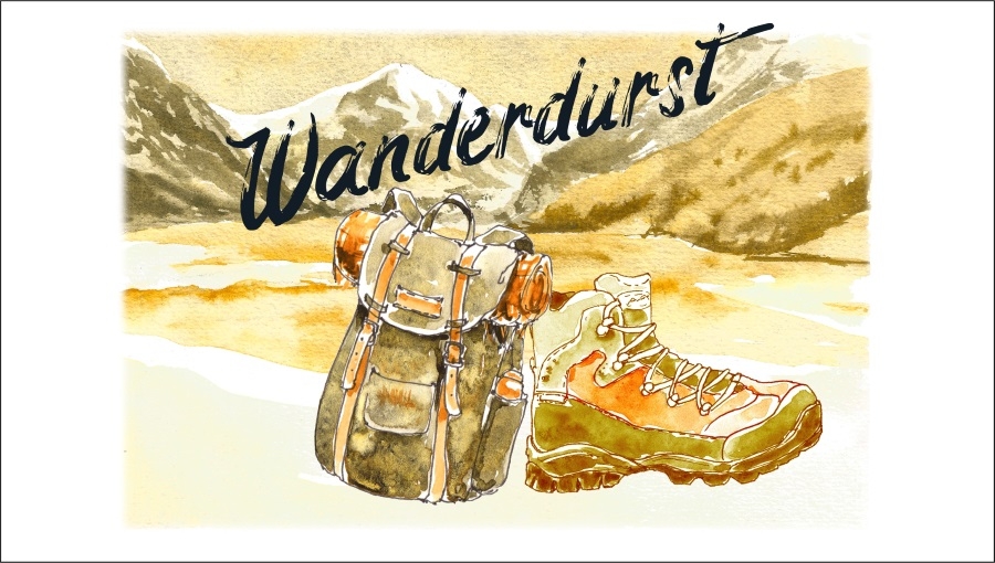 DURSTIG Thermo-Trinkflasche "Wanderdurst-Vintage"