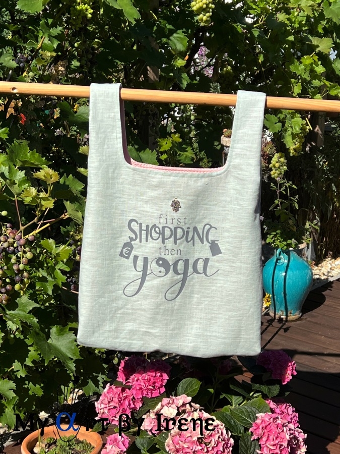Market Bag "Yoga" Tasche aus Stoff zum Shoppen