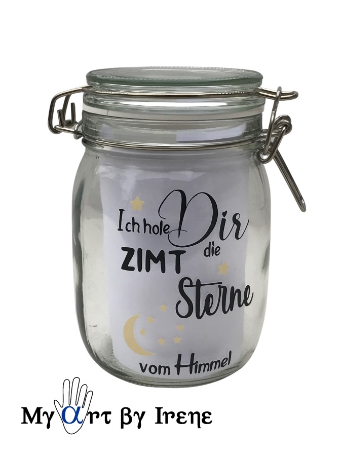 Keksglas "Ich hole dir die ZIMT-Sterne vom Himmel"