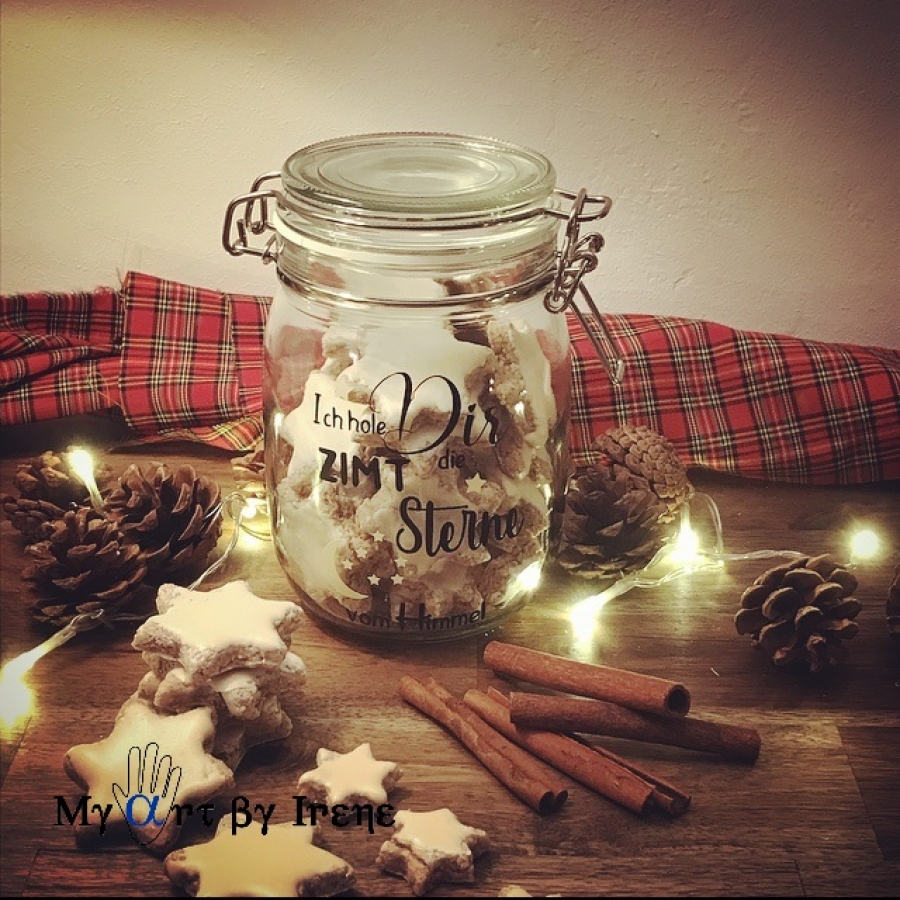 Keksglas "Ich hole dir die ZIMT-Sterne vom Himmel"