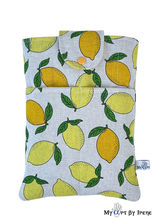 Buchhülle aus Stoff LEMON
